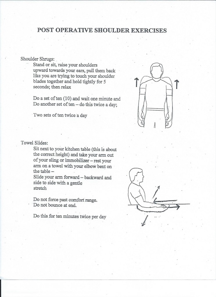 post op shoulder exercises